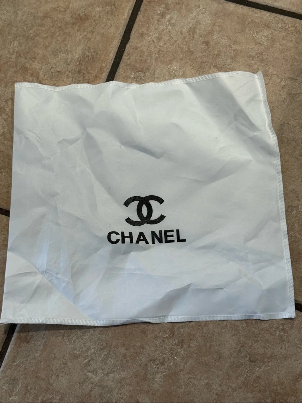 CHANEL White and Yellow Logo Dust Covers - Set of Branded Protective Bags